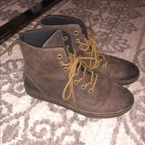 Dr. Martens brown flat boots